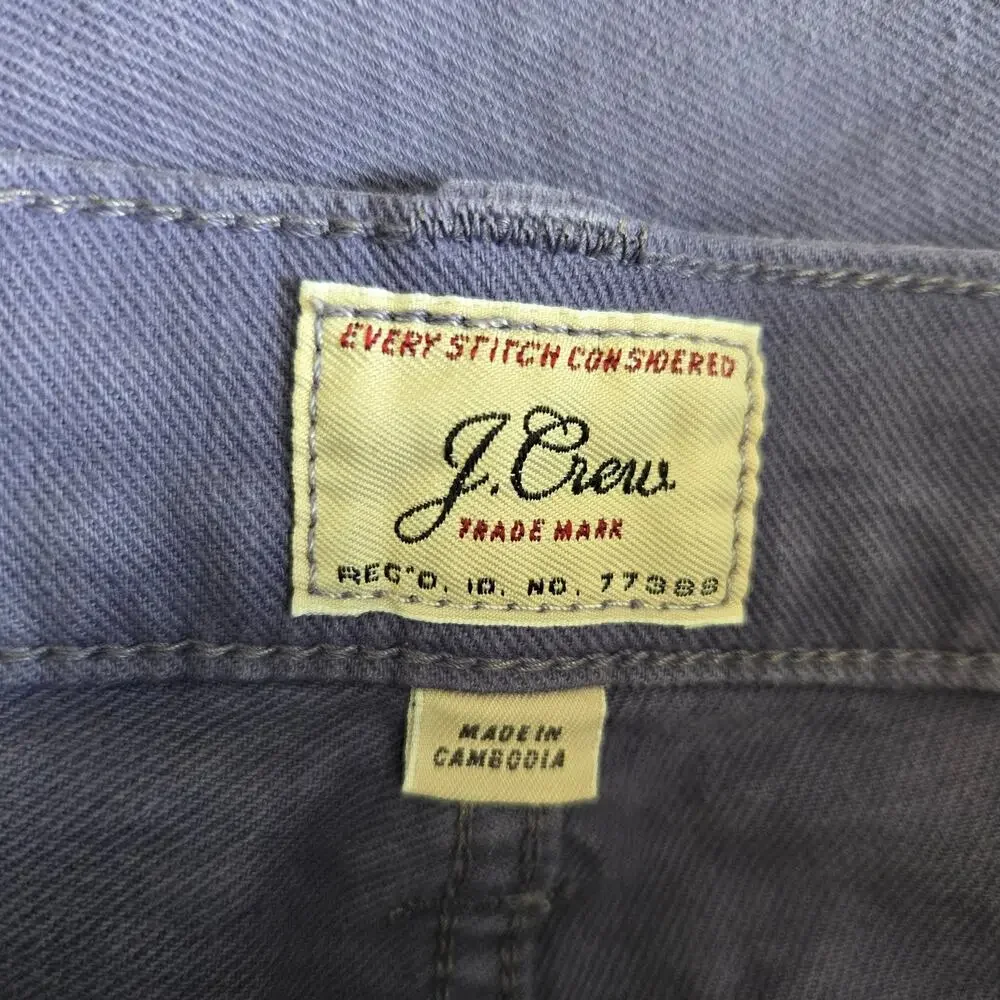 J Crew Men Slim Fit Garment Dyed Five Pocket Jean Blue Work Casual Office 32x34
